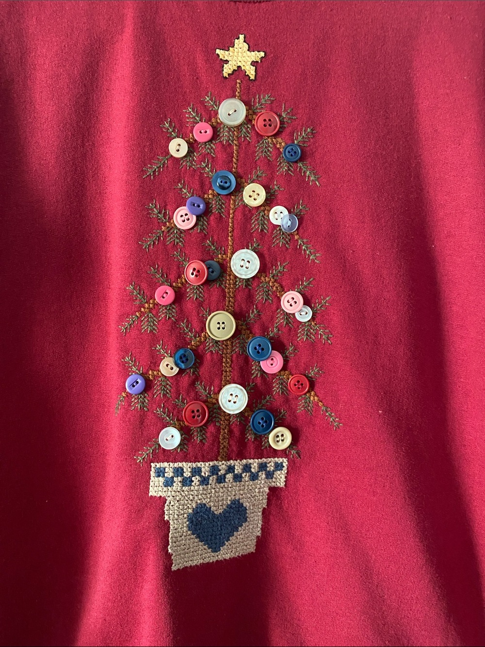 Source Unknown Red Button-Embellished Tree Tunic - Picture 2 of 6